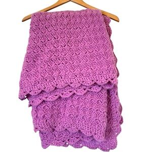 Handmade Blanket Comforter Size Lavender 80”x60” Fits A Queen Bed